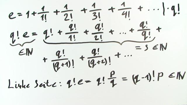 Irrationalität der Eulerschen Zahl e