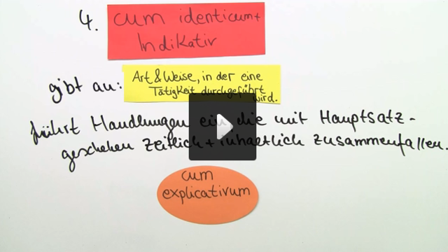 cum identicum – dadurch dass, indem
