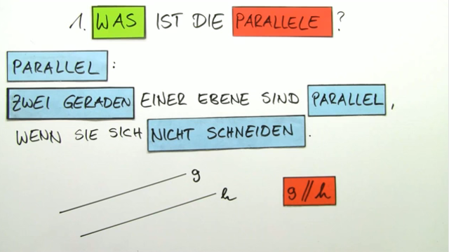 Konstruktion der Parallele – Mathematik online lernen