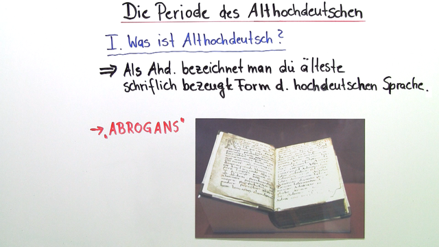 Die Periode des Althochdeutschen