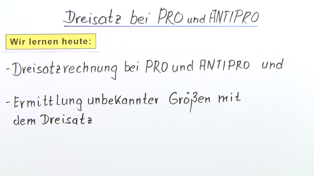 Dreisatz bei proportionalen und antiproportionalen Zuordnungen – Beispiele