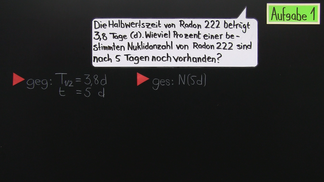 Zerfallsgesetz (Übungsvideo)