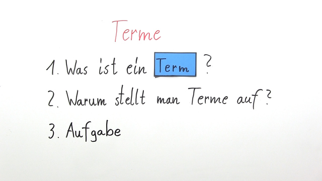 Terme aufstellen und berechnen