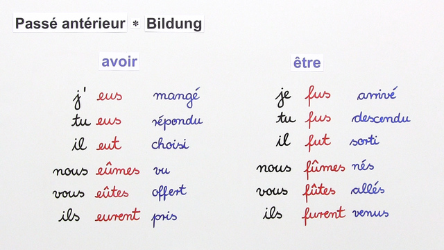 Le Passé Antérieur – Bildung erklärt inkl. Übungen