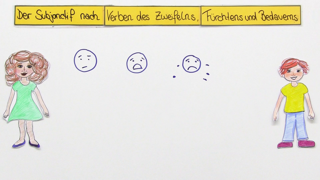 Subjonctif nach Verben des Zweifelns, Fürchtens und Bedauerns