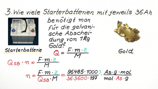 Berechnung der Ladungsbewegung und Stromstärke – Chemie online lernen