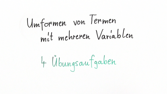 Termumformungen mit mehreren Variablen – Übung