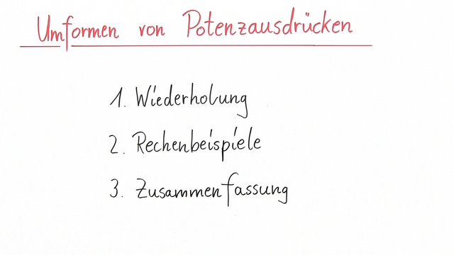 Potenzausdrücke umformen – Beispiele