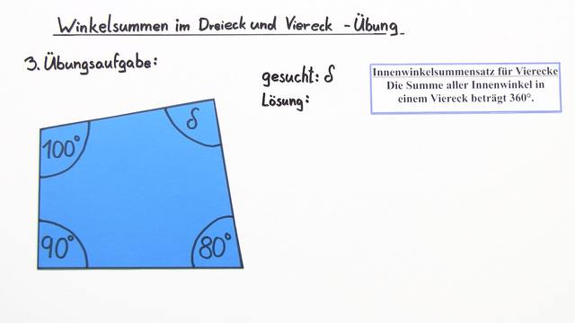 Innenwinkelsumme von Vielecken erklärt inkl. Übungen