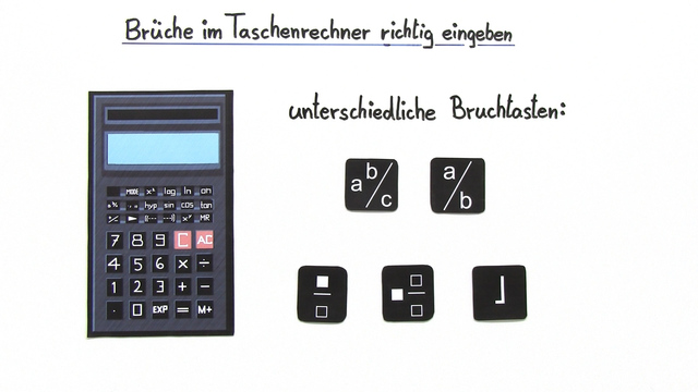 Wie Sieht Die Bruchtaste Beim Taschenrechner Aus Brüche in den Taschenrechner richtig eingeben – Mathematik online lernen