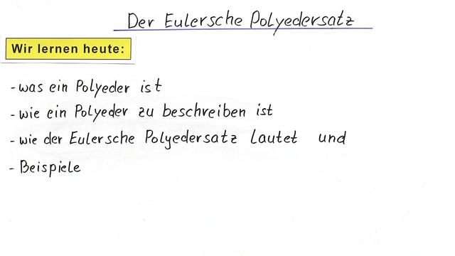 Eulerscher Polyedersatz