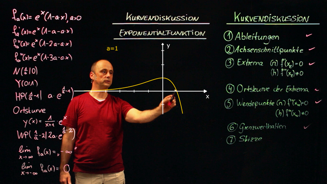 Scharen von Exponentialfunktionen – Kurvendiskussion (2)