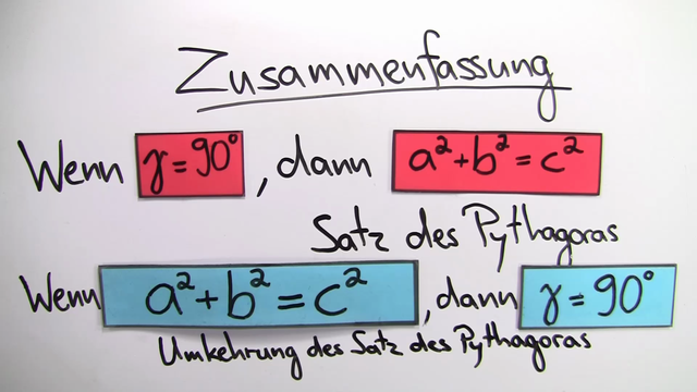 Umkehrung des Satzes von Pythagoras