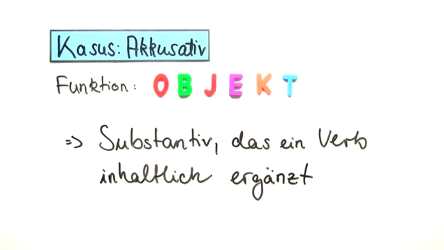 Akkusativ als Objekt