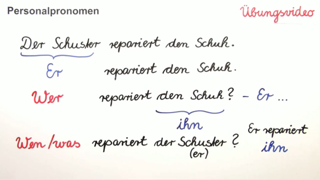 Personalpronomen (Übungsvideo)