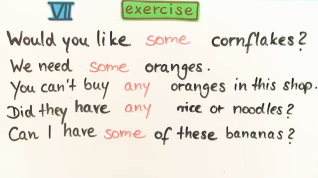 Quantifiers: some and any