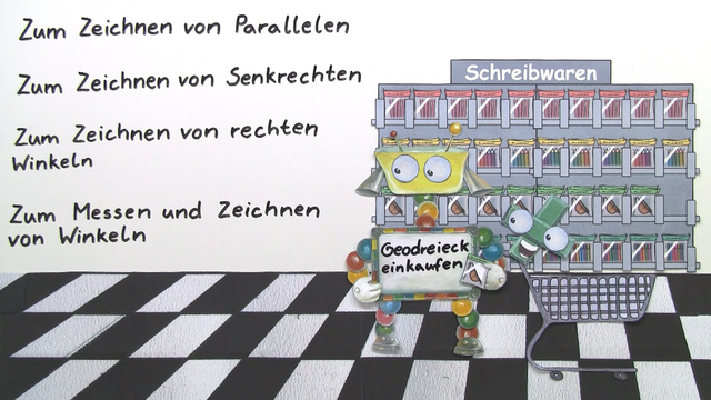 Arbeit mit dem Geodreieck