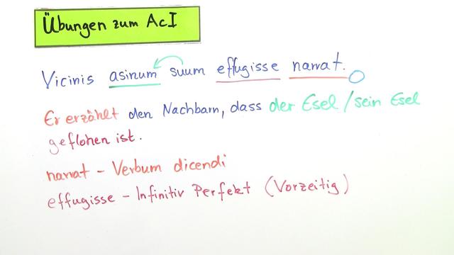 übungen Zum Aci Latein AcI Latein: Akkusativ mit Infinitiv erklärt inkl. Übungen