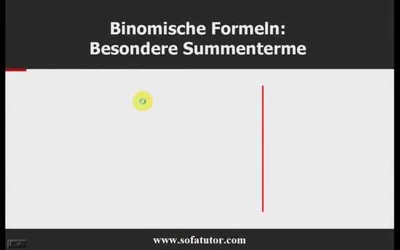 Binomische Formeln – Übung