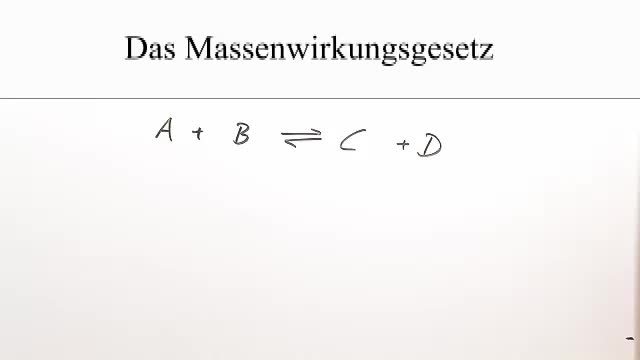 Massenwirkungsgesetz – Herleitung