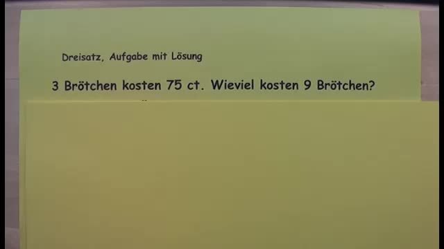 Dreisatz (Übungsvideo 1)