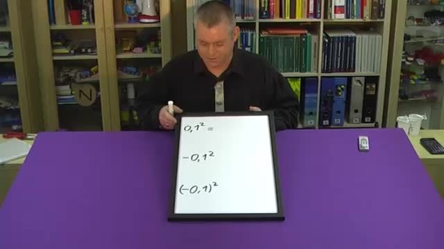 Potenzen mit negativer Basis – Übung (1)