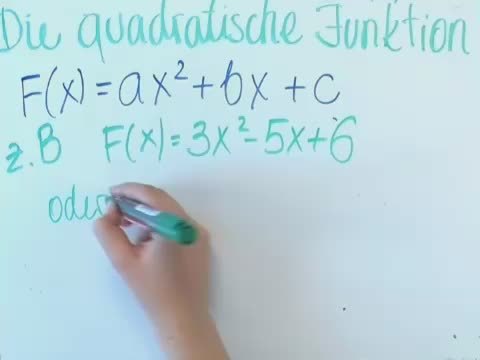 Quadratische Funktionen – Eigenschaften