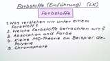 Farbstoffe – Einführung (Expertenwissen)