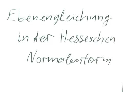 Hessesche Normalenform