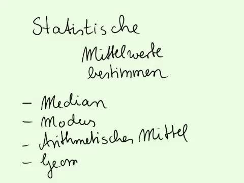 Statistische Kennwerte – Überblick