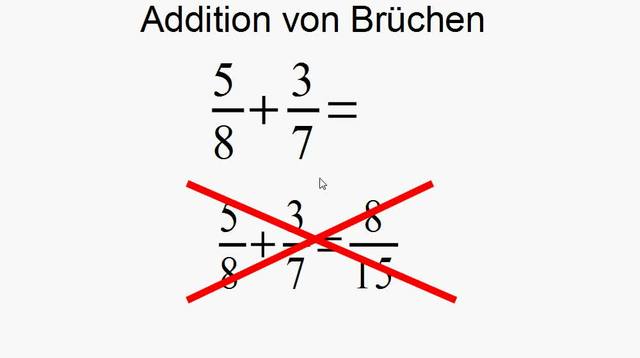 Addition von Brüchen – Einführung